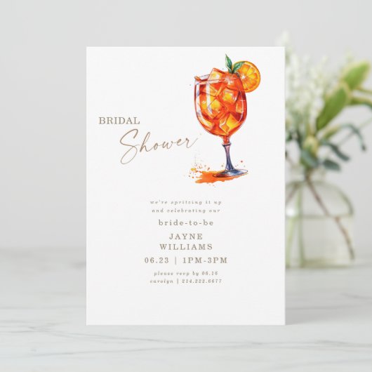 それを起動アペロールブライダルシャワー 招待状 (スタンド正面)