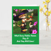 それを遊んで下さい及びそれらは誕生日を来ます カード (黄色い花)