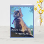 それを達成するためにそれを信じて下さい! 挨拶状 カード (黄色い花)