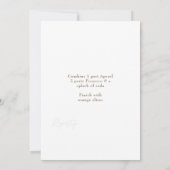 それを飛び上げるレシピアペロールブライダルシャワー 招待状 (裏面)