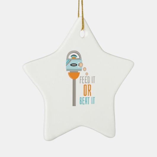 それを食べ物を与えますか、または打って下さい セラミックオーナメント (右)