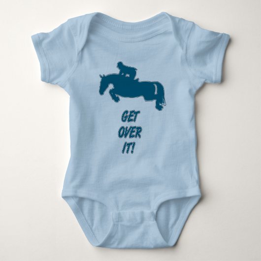 それを馬を乗り越えて下さい ベビーボディスーツ (正面)