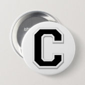 それを黒いボタンの大文字C綴って下さい 缶バッジ (正面&裏面)