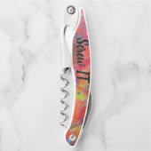 "それを"コルクせん抜きねじで締めて下さい ソムリエナイフ (正面)