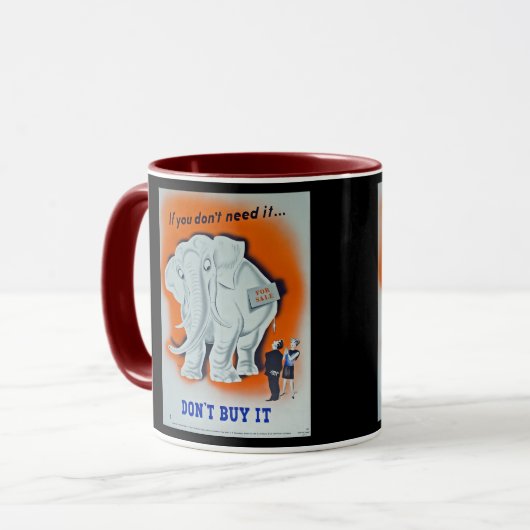 それを… "必要としなければプロパガンダポスター" マグカップ (正面左)