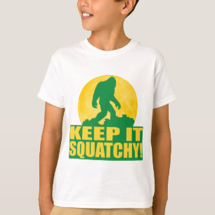それをSQUATCHY保って下さい! 月の版の特別な吠え声 Tシャツ