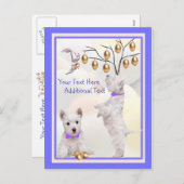 それをWestieの子犬のイースター郵便はがきカスタマイズ シーズンポストカード (正面/裏面)