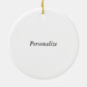 それオーナメント割り当てられる休日の雪だるまの雪が降るため セラミックオーナメント (裏面)