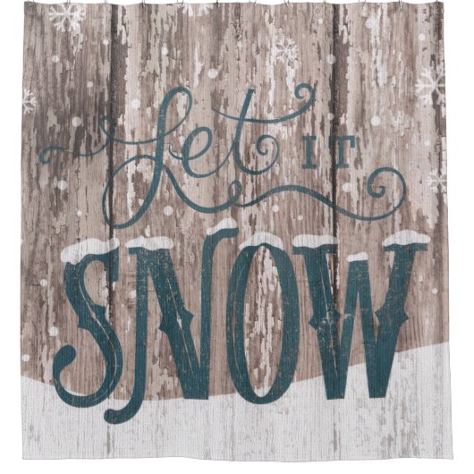 それカーテン割り当てられるクリスマスのシャワーの浴室の雪が降るため シャワーカーテン (正面)