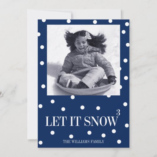 それカード割り当てられるクリスマスの休日の写真雪が降るため シーズンカード (正面)
