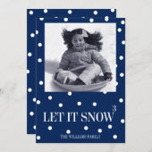 それカード割り当てられるクリスマスの休日の写真雪が降るため シーズンカード (正面/裏面)