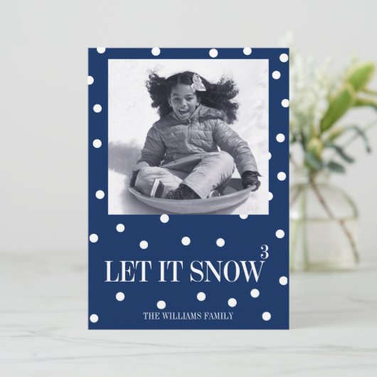 それカード割り当てられるクリスマスの休日の写真雪が降るため シーズンカード (スタンド正面)