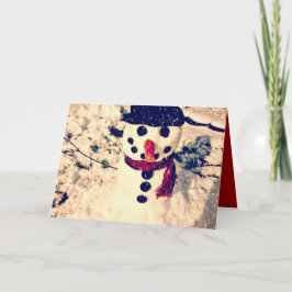 それカード割り当てられる雪だるまの休日雪が降るため シーズンカード