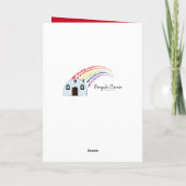 それクリスマス割り当てられるマンモスとの雪が降るため シーズンカード (裏面)