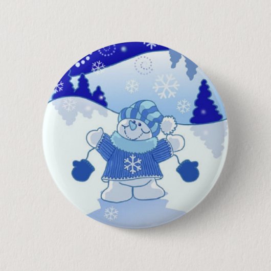 それクリスマス割り当てられる雪が降るため 缶バッジ (正面)