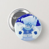 それクリスマス割り当てられる雪が降るため 缶バッジ (正面&裏面)