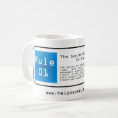 それヘルプデスクの規則 コーヒーマグカップ (正面左)