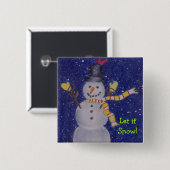 それボタン割り当てられる雪が降るため 缶バッジ (正面&裏面)