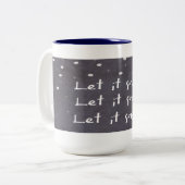 それマグ割り当てられるクリスマスの雪が降るため ツートーンマグカップ (正面左)