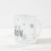 それマグ割り当てられる雪片の雪が降るため フロストグラスマグカップ (正面右)