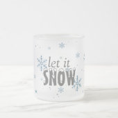 それマグ割り当てられる雪片の雪が降るため フロストグラスマグカップ (中央)