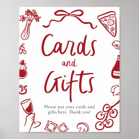 それモダンがアモーレイタリアンピザカードとギフト ポスター (正面)