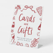 それモダンがアモーレイタリアンピザカードとギフト 台座サイン (正面)