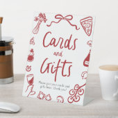 それモダンがアモーレイタリアンピザカードとギフト 台座サイン (インサイチュ)