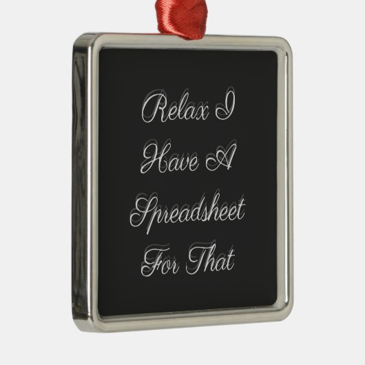 それリラックスの表計算ソフトがある メタルオーナメント (右)
