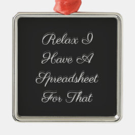 それリラックスの表計算ソフトがある メタルオーナメント