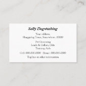 それ上の毛を搭載する犬は目です 名刺 (裏面)