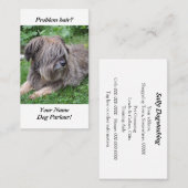 それ上の毛を搭載する犬は目です 名刺 (正面/裏面)