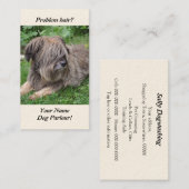 それ上の毛を搭載する犬は目です 名刺 (正面/裏面)