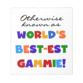 それ以外で最も最高の知られたギャミージギフト ノートパッド (正面)