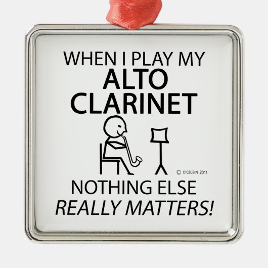 それ以外に何も問題はないアルト・クラリネット メタルオーナメント (正面)