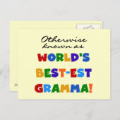 それ以外の呼び方でベストなグランマTシャツ ポストカード (正面/裏面)