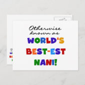 それ以外の呼び方としてベスト・エステスト ナニ Tシャツ & ギフト ポストカード (正面/裏面)
