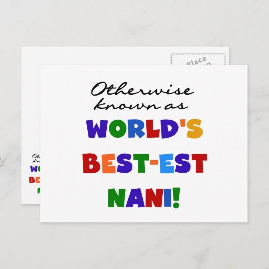 それ以外の呼び方としてベスト・エステスト ナニ Tシャツ & ギフト ポストカード (正面/裏面)