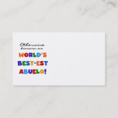 それ以外の場合は最も最高の高いアブエロとして知られる 名刺 (裏面)