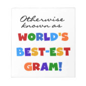 それ以外の場合は最も最高の高いグラムギフトとして知られる ノートパッド (正面)