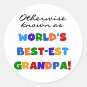それ以外の場合は最も高い最高のおじいちゃんの贈り物として知られる ラウンドシール (正面)