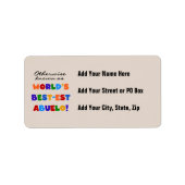 それ以外の場合は最最高のも高いアブエロの贈り物として知られる ラベル (正面)