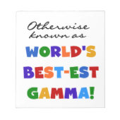 それ以外の場合最高のは最も詳しいガンマギフト ノートパッド (正面)