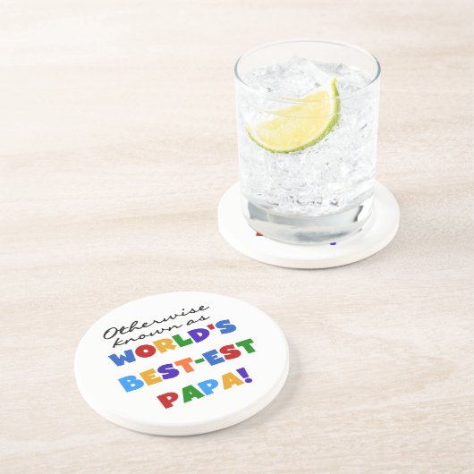 それ以外の最高の場合はパパTシャツとギフトが最も有名 コースター (側面)
