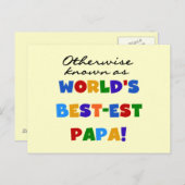 それ以外の最高の場合はパパTシャツとギフトが最も有名 ポストカード (正面/裏面)