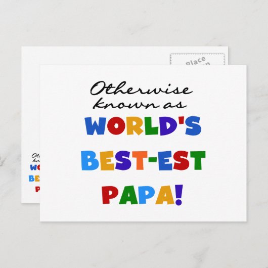 それ以外の最高の場合はパパTシャツとギフトが最も有名 ポストカード (正面/裏面)