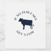 それ以外もしは牛を飼うことに失敗する ワインラベル (シングルラベル)