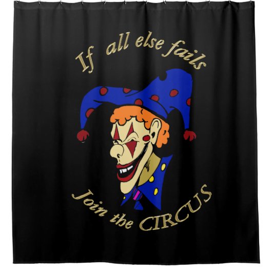 それ以外もしはCIRCUSブルーピエロに参加できない シャワーカーテン (正面)