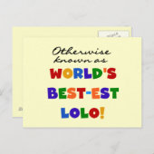 それ以外最高のの最も有名なLolo Tシャツとギフト ポストカード (正面/裏面)