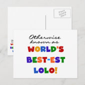 それ以外最高のの最も有名なLolo Tシャツとギフト ポストカード (正面/裏面)
